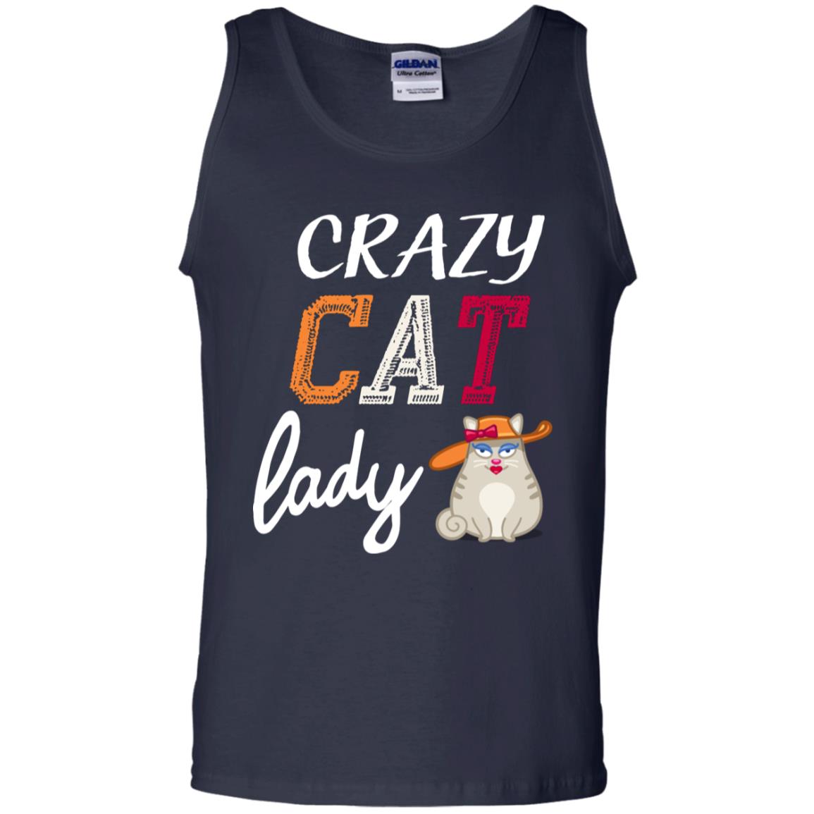 Crazy Cat Lady Chicken Shirt For Girls Womens Navy