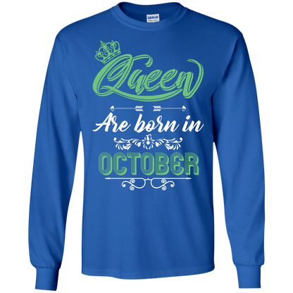 Brithday T-Shirt Queen Are Born In October Royal