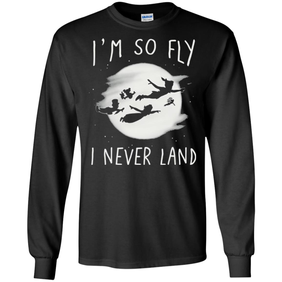 Film T-shirt Peter Pan So Fly Moon Silhouette Graphic Black