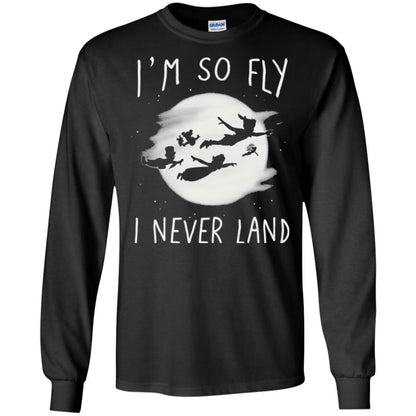 Film T-shirt Peter Pan So Fly Moon Silhouette Graphic Black