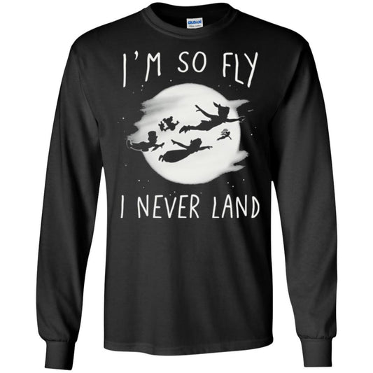 Film T-shirt Peter Pan So Fly Moon Silhouette Graphic Black