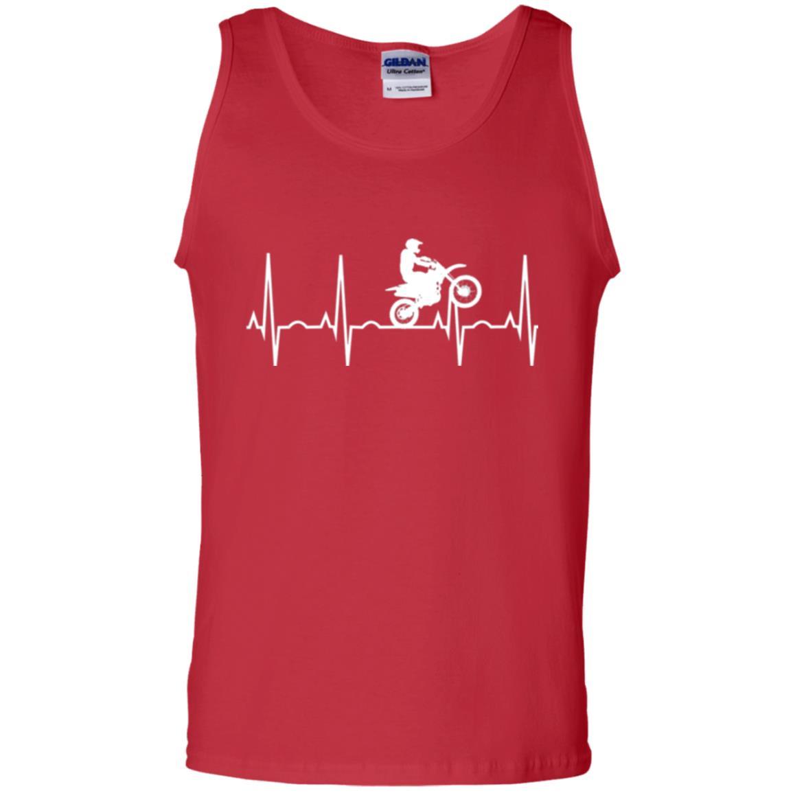 Dirt Bike Rider T-shirt Dirt Bike Heartbeat T-shirt Red