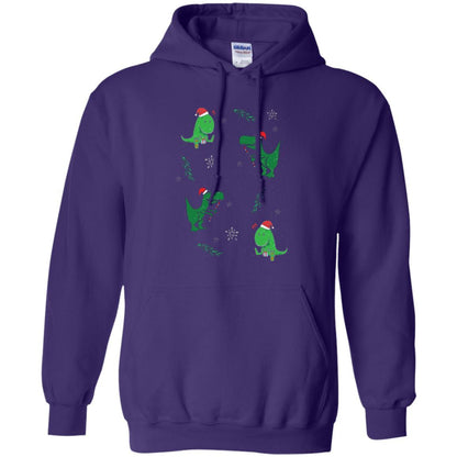 Funny Christmas T-shirt Merry Christmas Dinosaur Purple