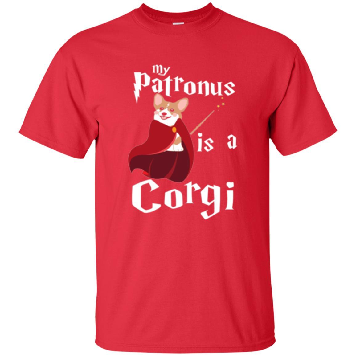 Dog Lover T-shirt My Patronus Is A Corgi T-shirt Red