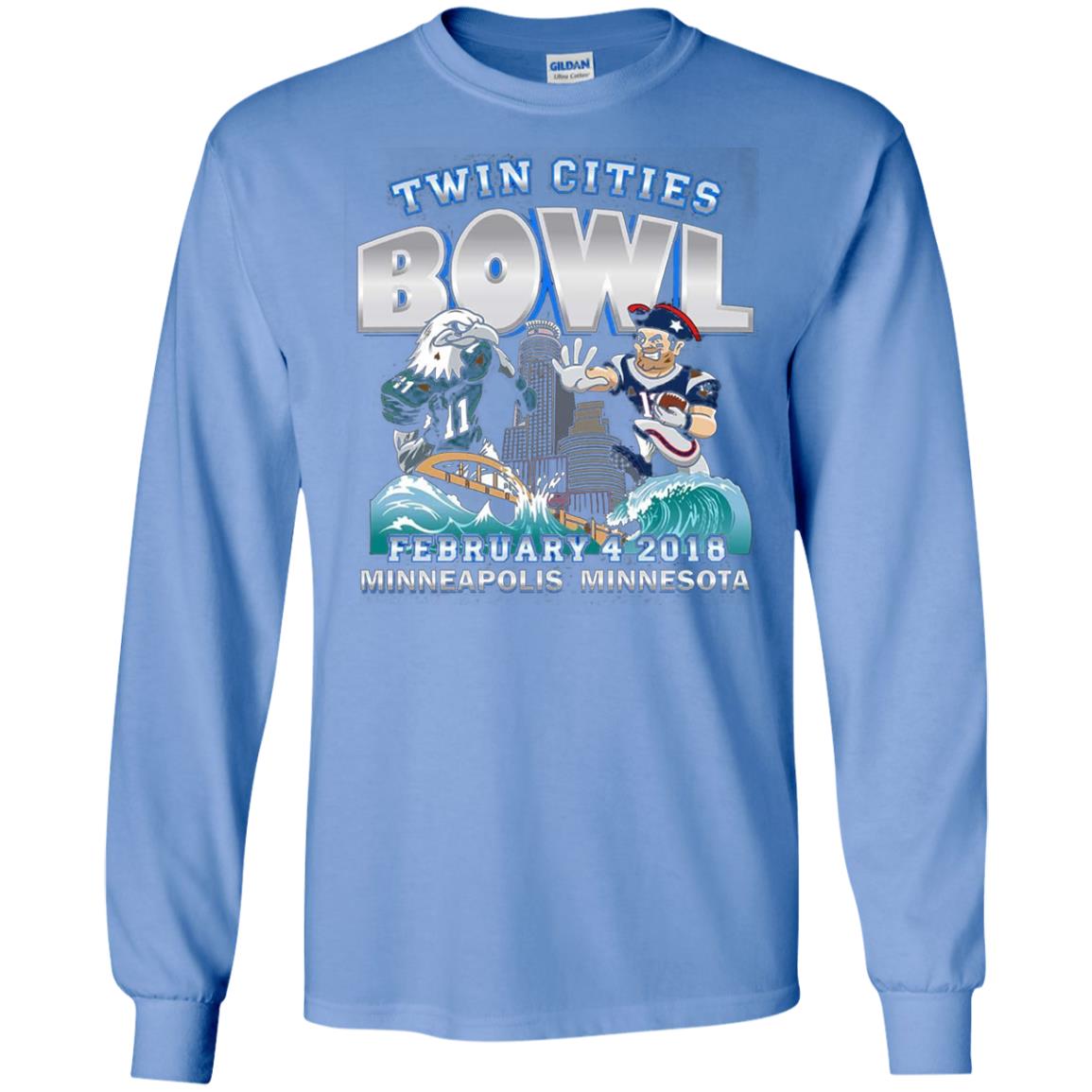 Football Lover T-shirt Twin Cities Bowl Carolina Blue