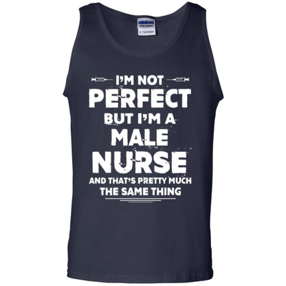 Male Nurse T-shirt I_m Not Perfect Navy