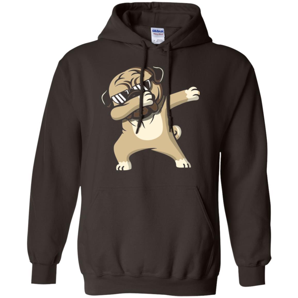 Dog Lover T-shirt Dabbing Pug T-shirt Dark Chocolate