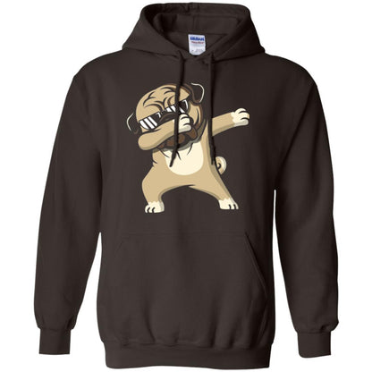Dog Lover T-shirt Dabbing Pug T-shirt Dark Chocolate