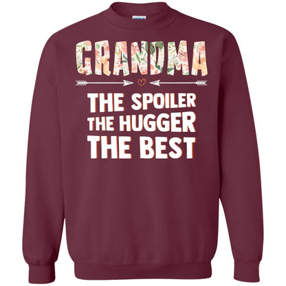 Grandma The Spoiler The Hugger The Best Nana Shirt Maroon