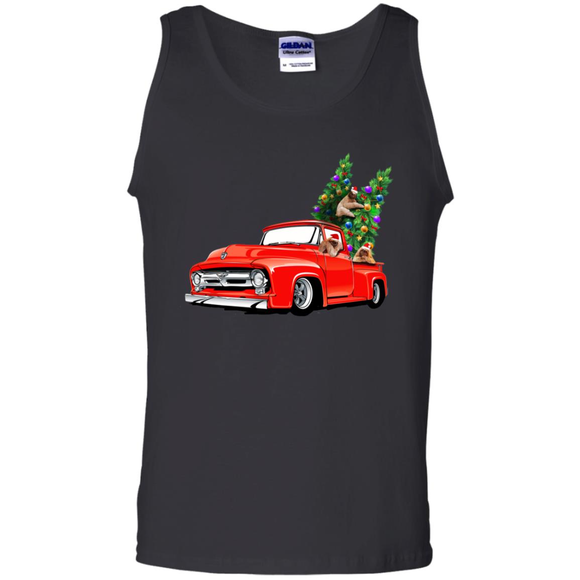 Christmas Tree And Sloths On Car X-mas Gift Shirt Black