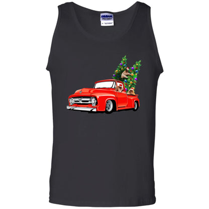 Christmas Tree And Sloths On Car X-mas Gift Shirt Black
