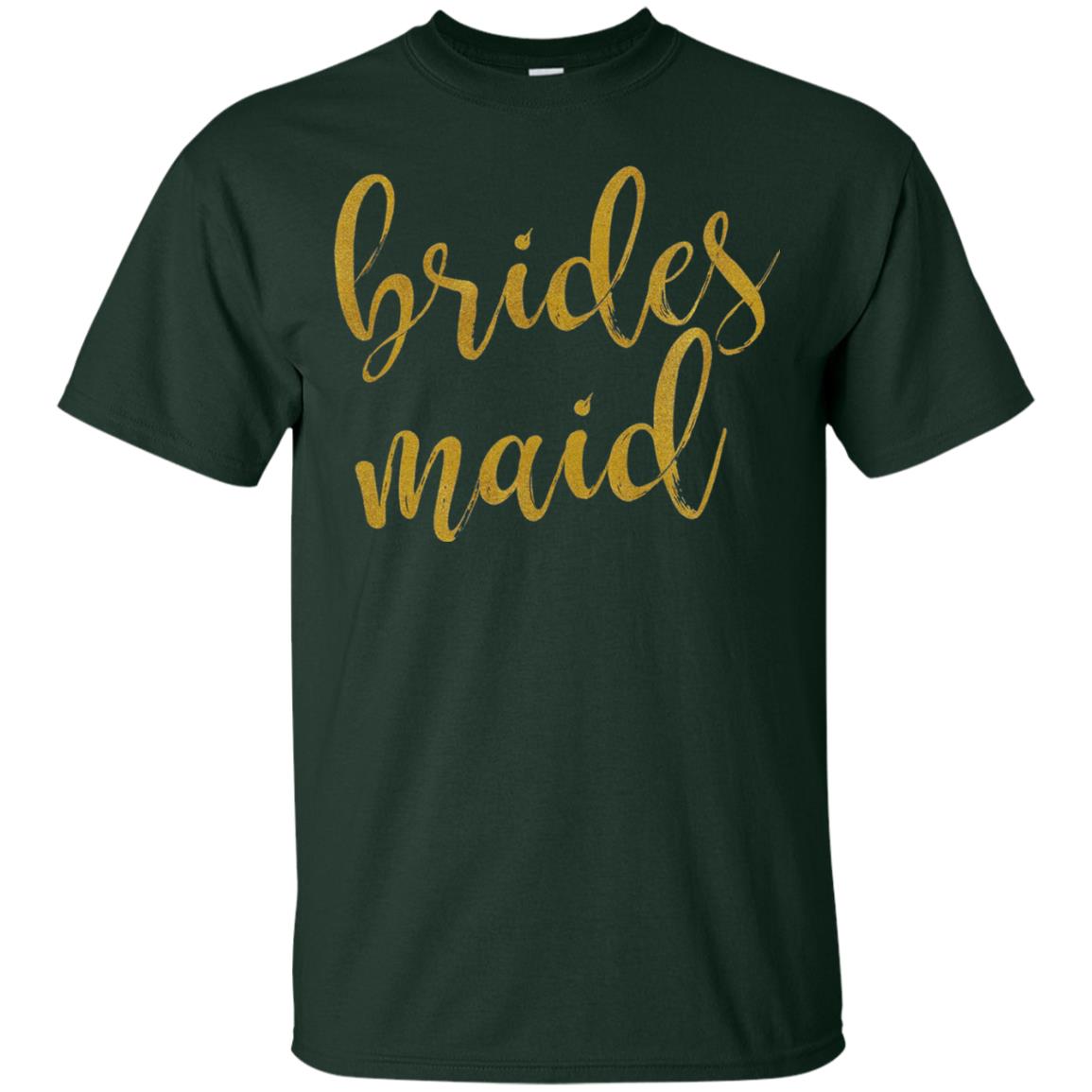 Bridesmaid Gold Glitter Bridal Shower T-shirt Forest