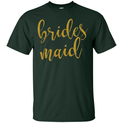 Bridesmaid Gold Glitter Bridal Shower T-shirt Forest