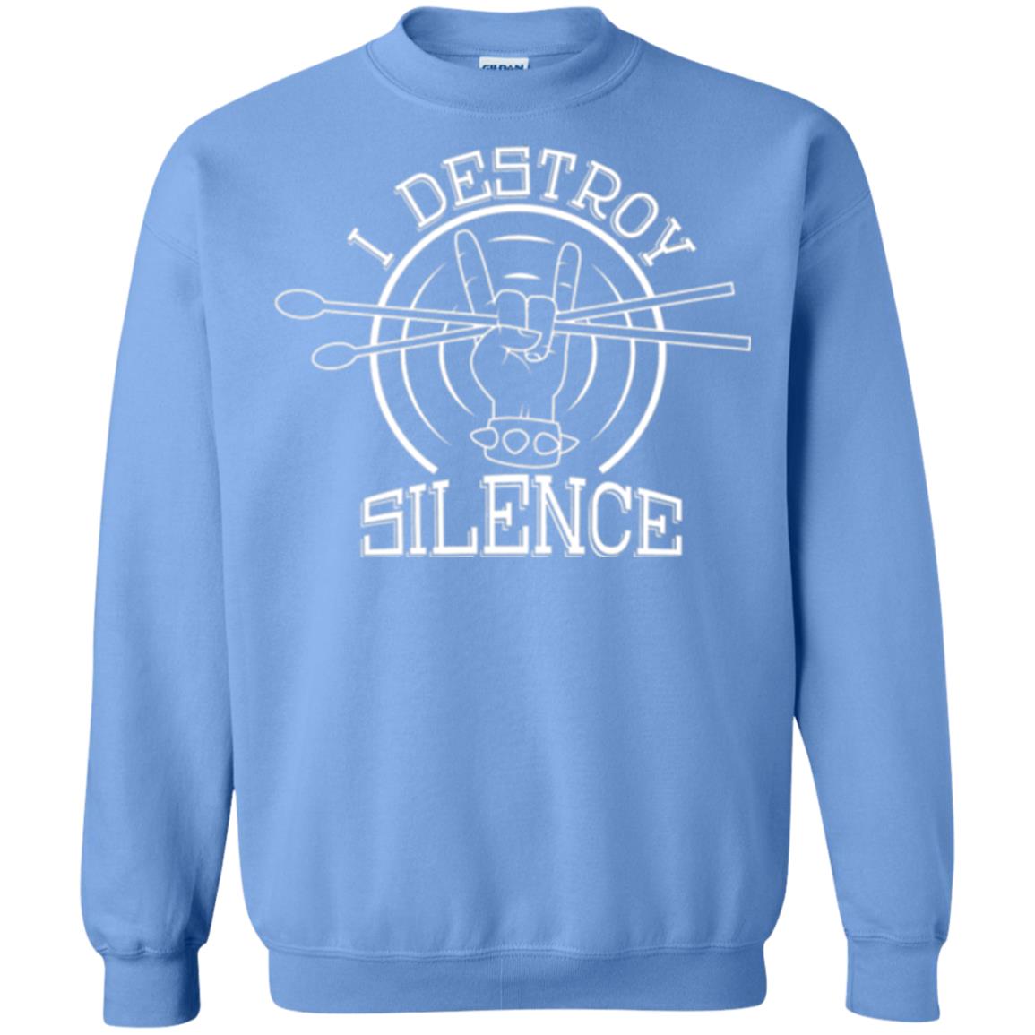 Drummer T-shirt I Destroy Silence Carolina Blue