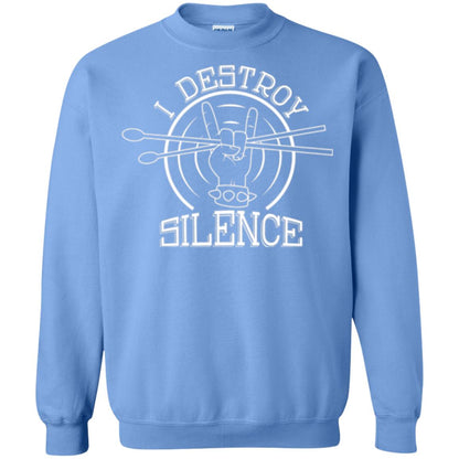 Drummer T-shirt I Destroy Silence Carolina Blue