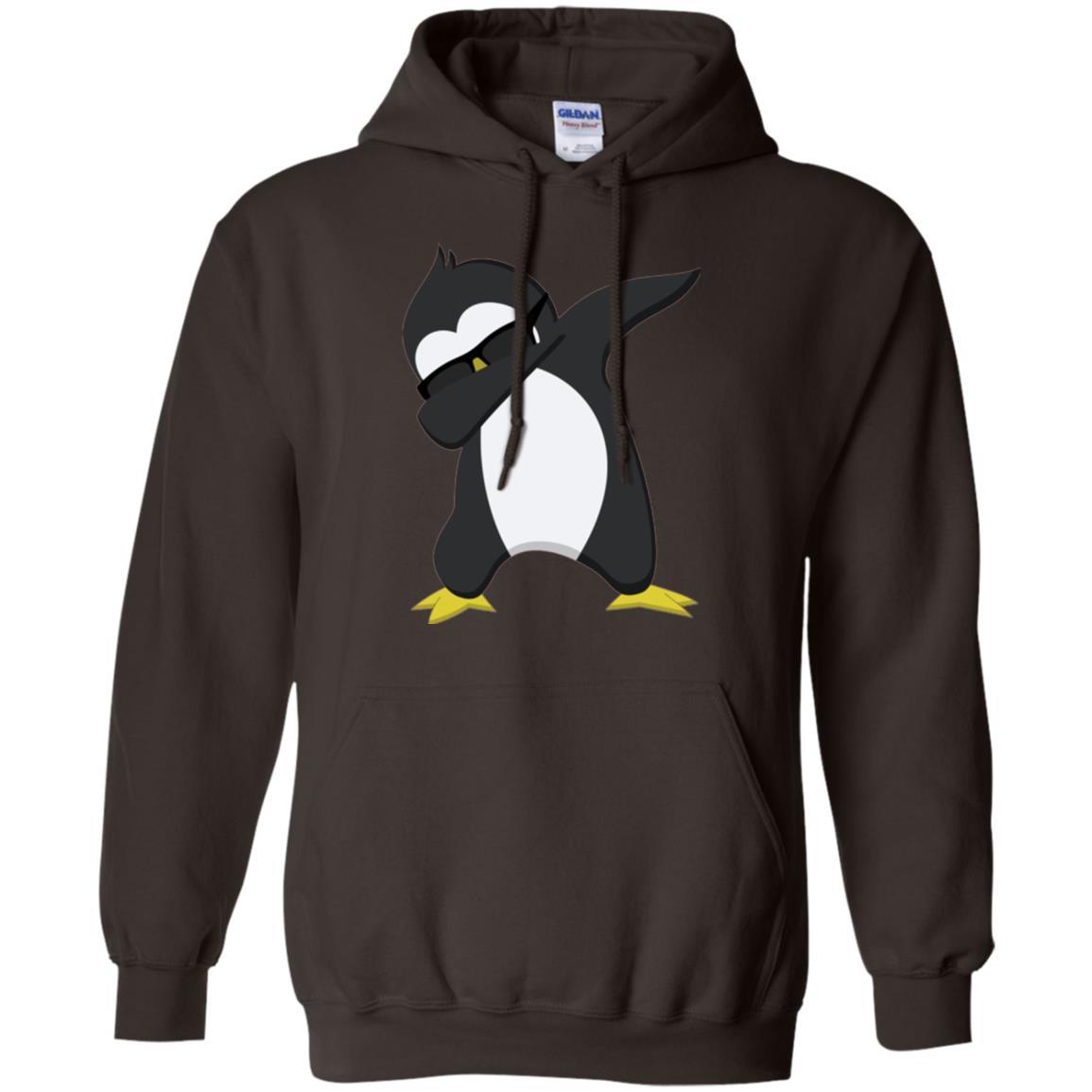 Christmas T-shirt Dabbing Penguin T-shirt Dark Chocolate
