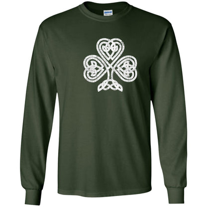 Irish Shamrock Knot Symbol St. Patrick_s Day T-shirt Forest Green