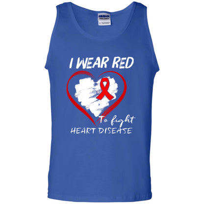 I Wear Red To Fight Heart Disease Shirt Royal