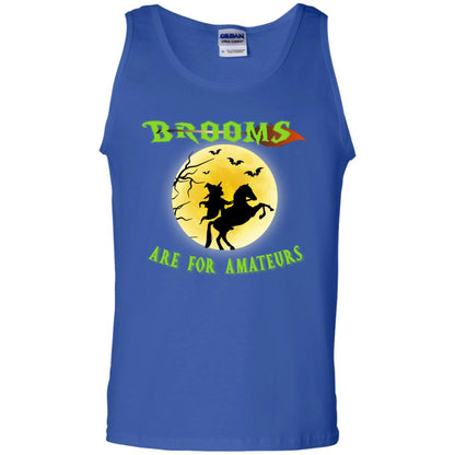 Brooms Are For Amateurs Witches Ride A Horse Funny Halloween Shirt Royal