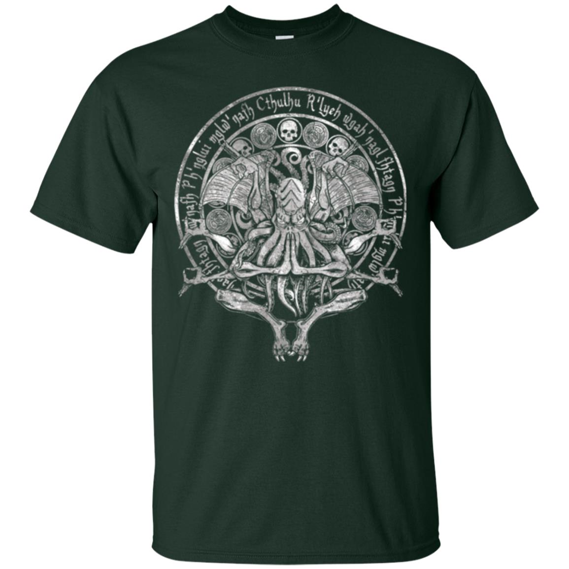 The Idol - Cthulhu T-shirt White Variant Forest Green