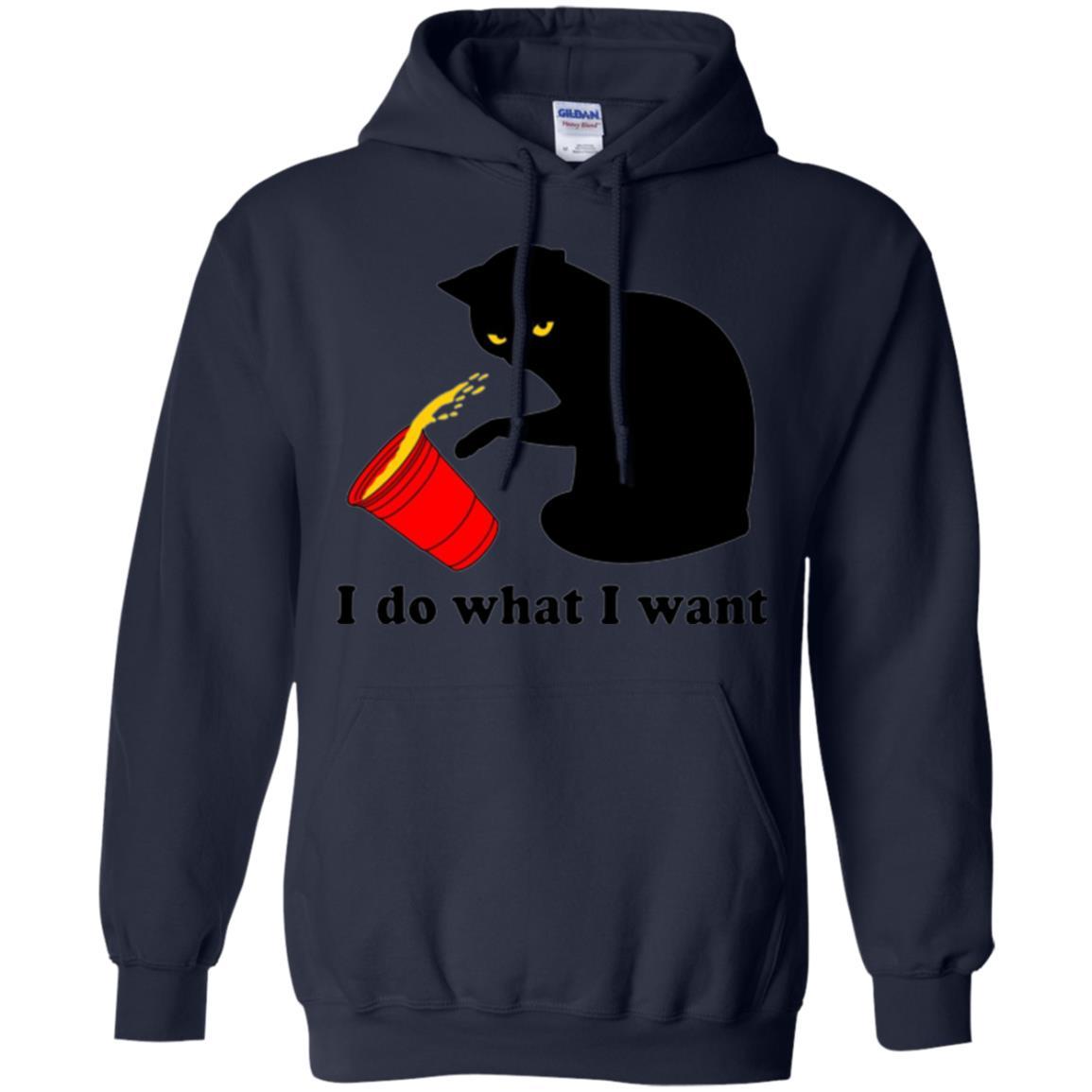 Cat Lover T-shirt I Do What I Want Navy