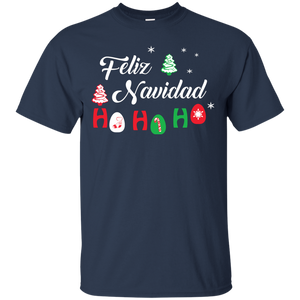 Chirstmas T-Shirt Feliz Navidad Ho Ho Ho