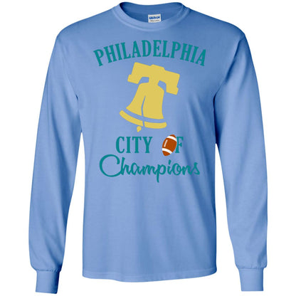 Football Lover T-shirt Philadelphia City Of Champion Carolina Blue