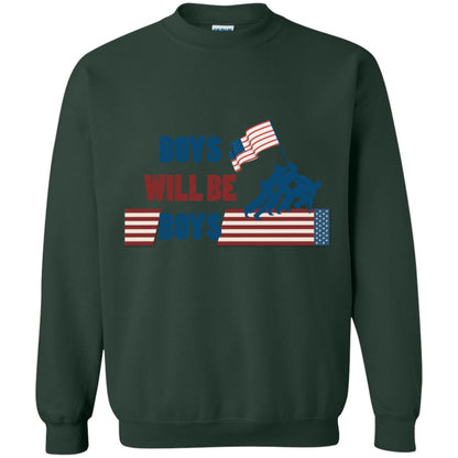 Boys Will Be Boys Military Shirt Forest Green