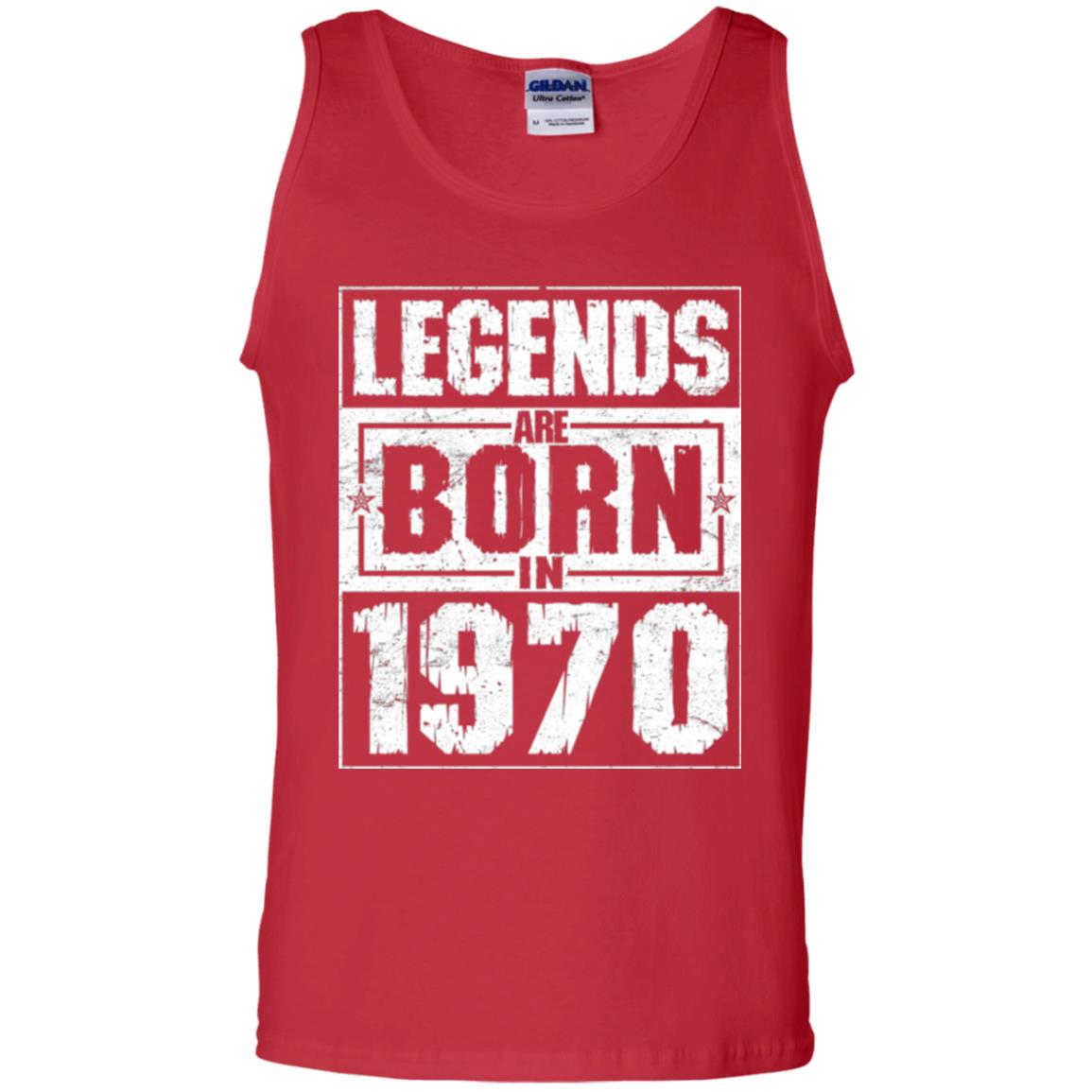 Brithday T-shirt Legends Are Born In 1970 Red