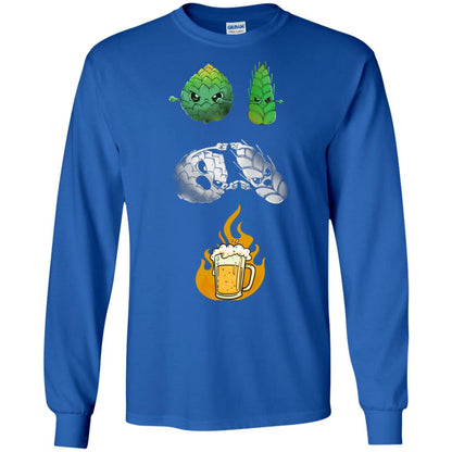 Beer Lover T-shirt Beer Fusion Flags Royal
