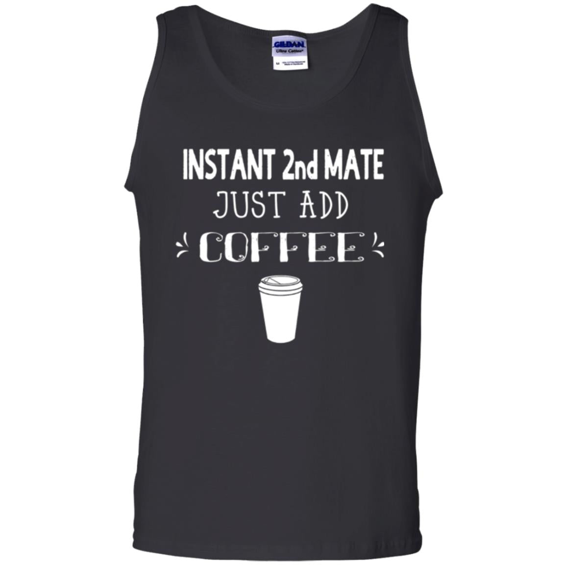 Coffee Lovers T-shirt Instant 2nd Mate Just Add Coffee Black