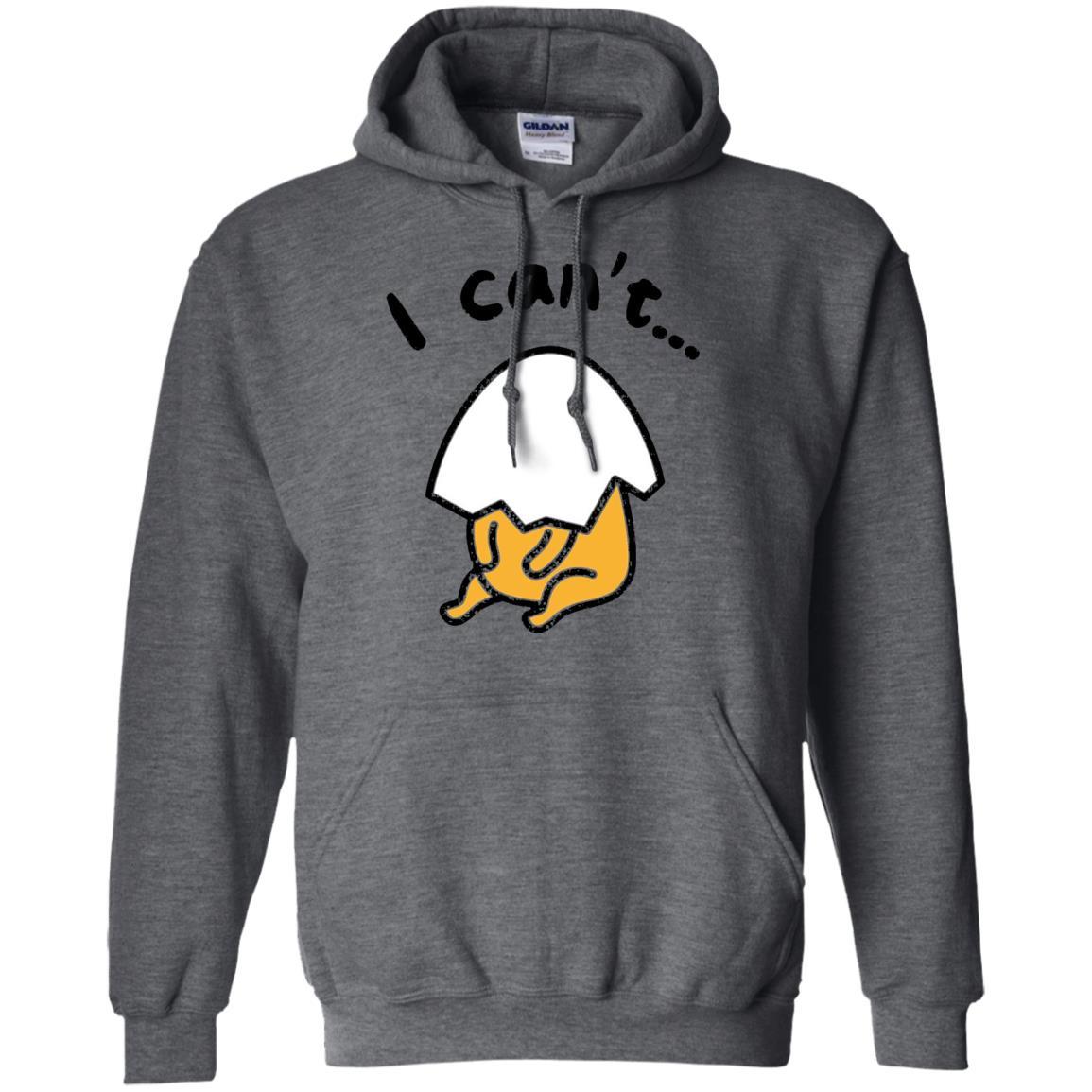 Film T-shirt Gudetama Lazy Egg I Can't Dark Heather