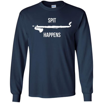 Funny Bass Clarinet T-shirt Spit Happens Navy