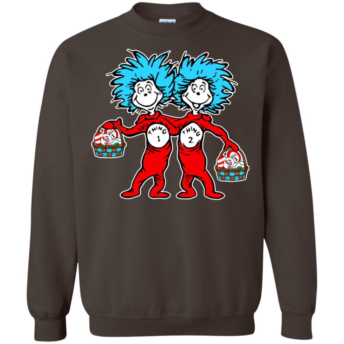 Dr. Seuss Thing 1 Thing 2 Easter Egg T-shirt Dark Chocolate