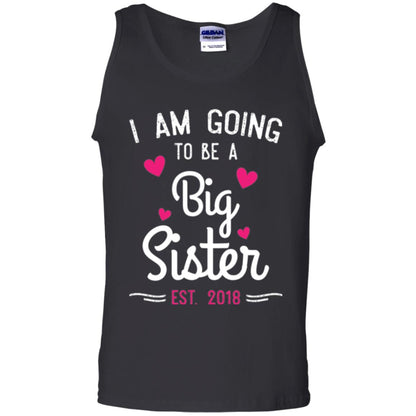 Family T-shirt I Am Going To Be A Big Sister Estimated 2018 Black