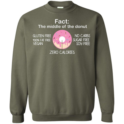 Fact The Middle Of The Donut Zero Calories Shirt Military Green