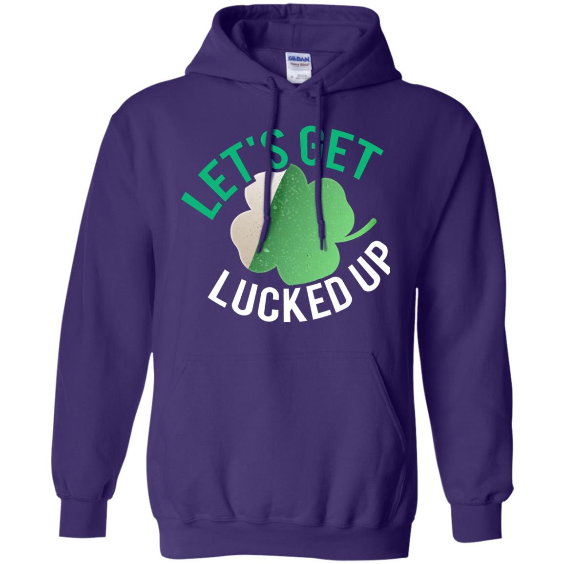 Let's Get Lucked Up Shamrocks Saint Patrick's Day T-shirt Purple