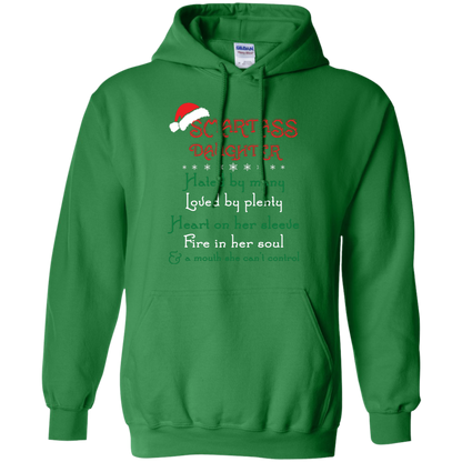 Christmas T-shirt Smartass Daughter Hated By Many Irish Green