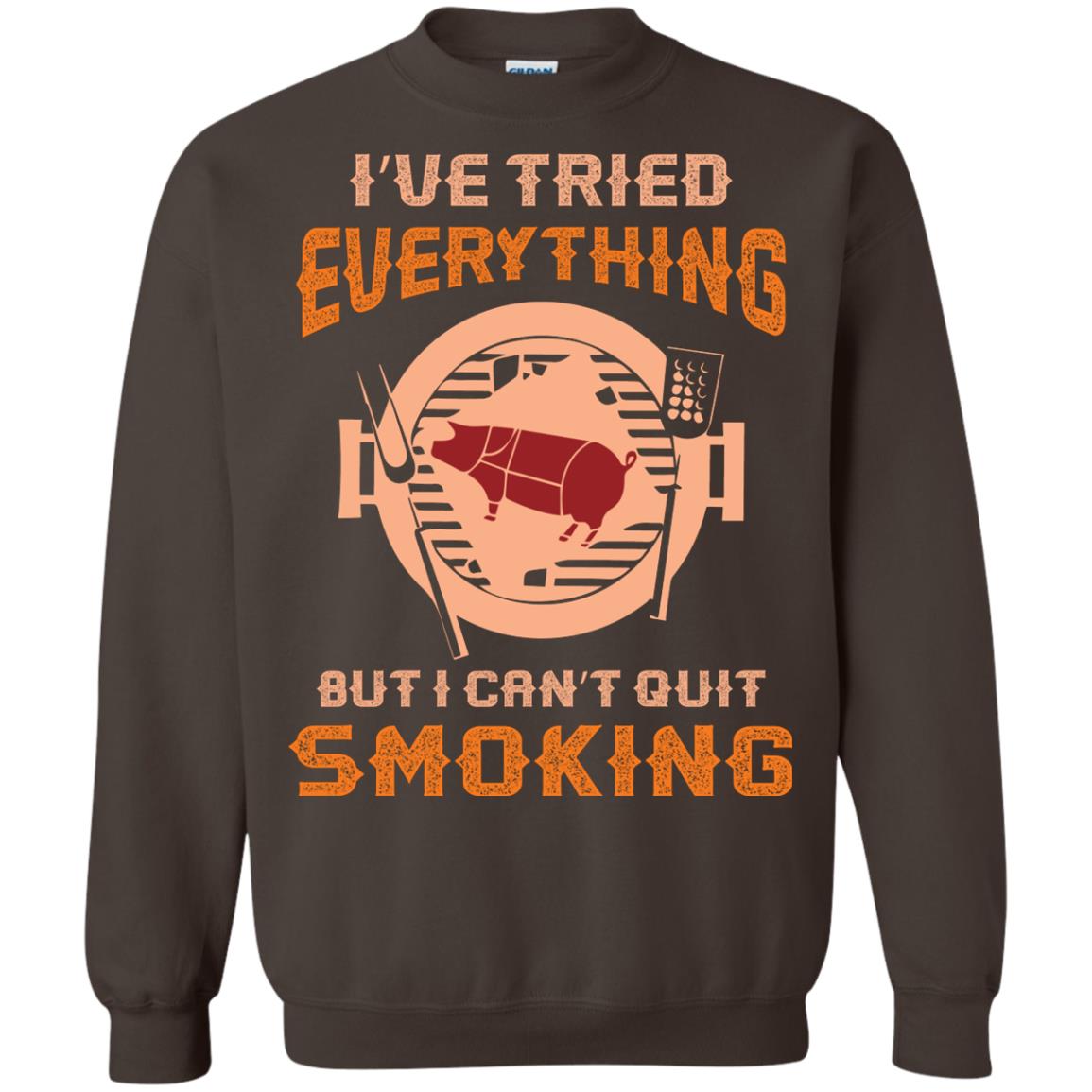 I Can’t Quit Smoking Barbecue Party T-shirt Dark Chocolate