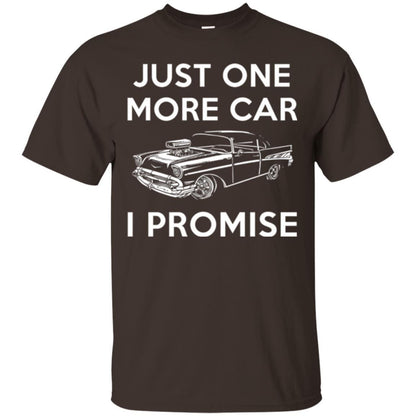 Car Lover T-shirt Just One More Car Dark Chocolate