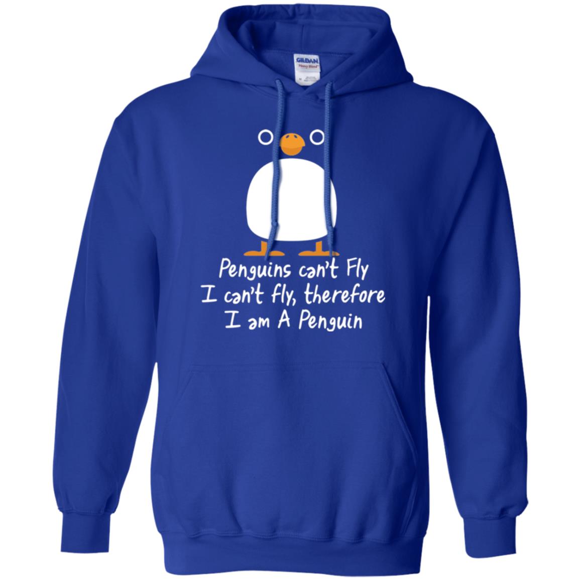 Penguin T-shirt I Can_t Fly Royal