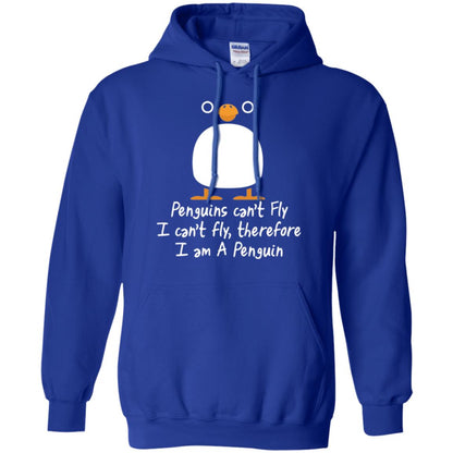 Penguin T-shirt I Can_t Fly Royal