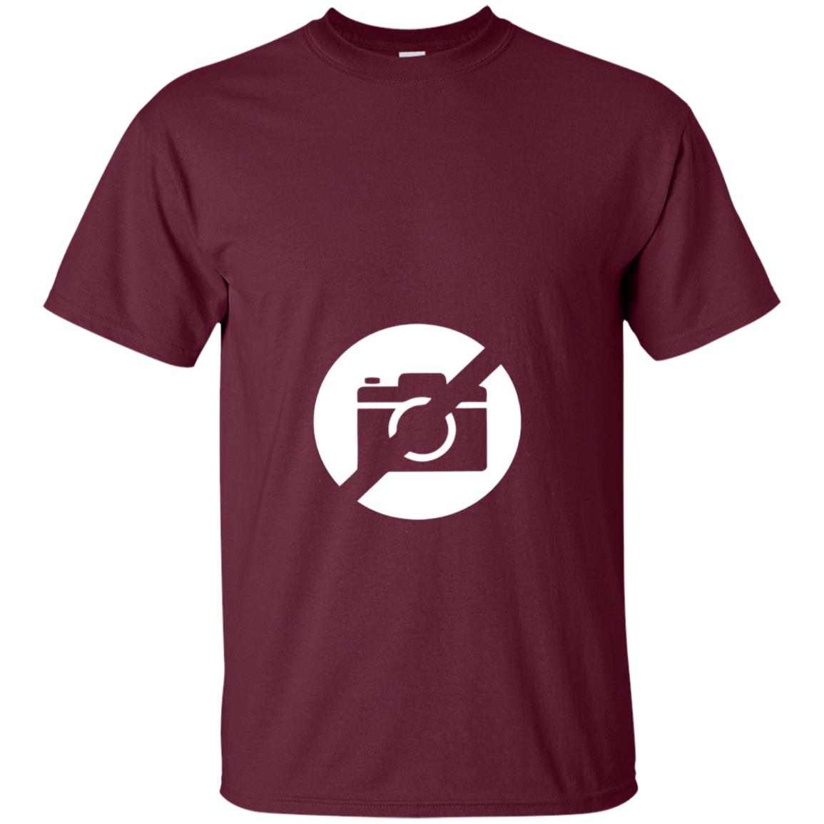 Just No Pictures Image T-shirt Maroon