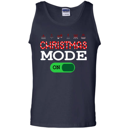 Mode On Christmas X-mas Gift Shirt For Mens Womens Kids Navy