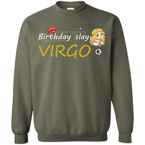 Cute Virgo Girl Birthday Lip Slay T-shirtG180 Gildan Crewneck Pullover Sweatshirt 8 oz.