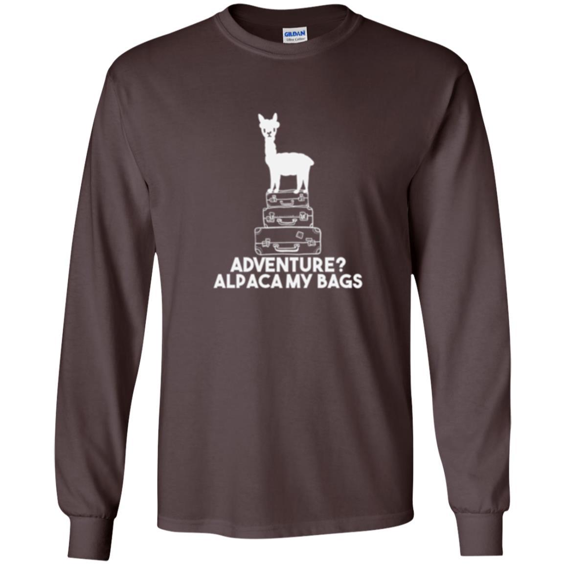 Alpaca Lover T-shirt Adventure Alpacamy My Bags Dark Chocolate
