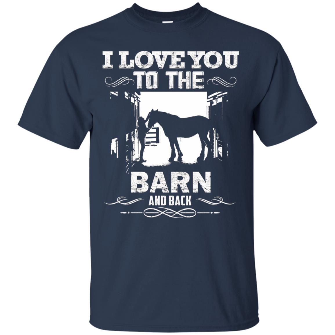 To The Barn And Back Horse Lover Riding Shirt Navy