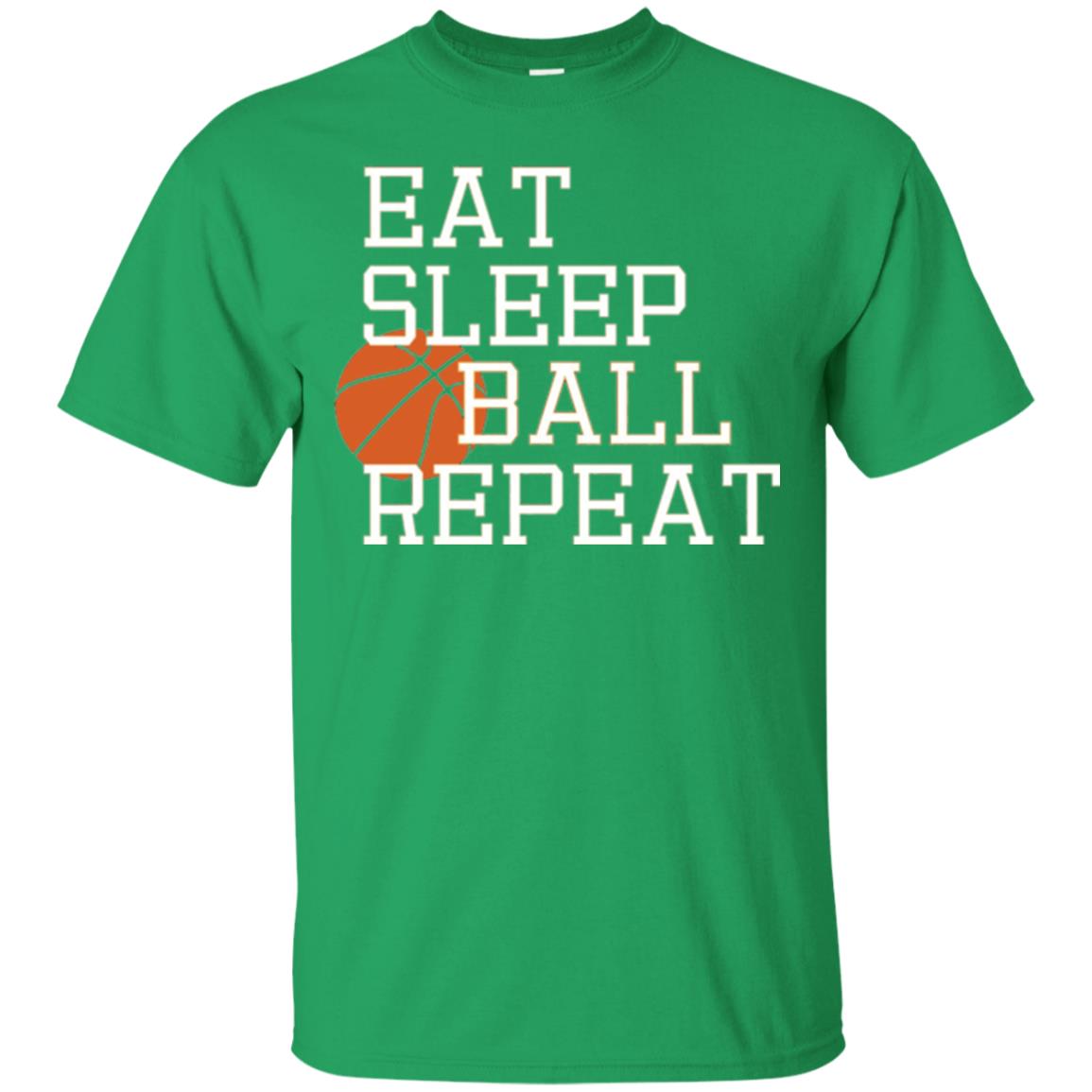 Basketball T-shirt Eat Sleep Basketball Repeat Irish Green
