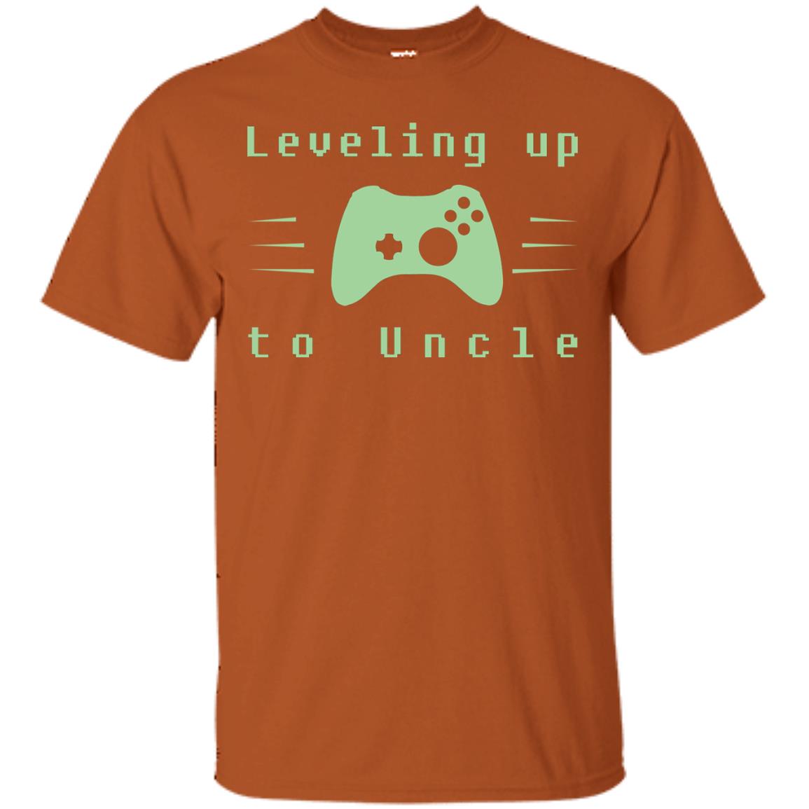 Leveling Up To Uncle Gaming Family Shirt Texas Orange