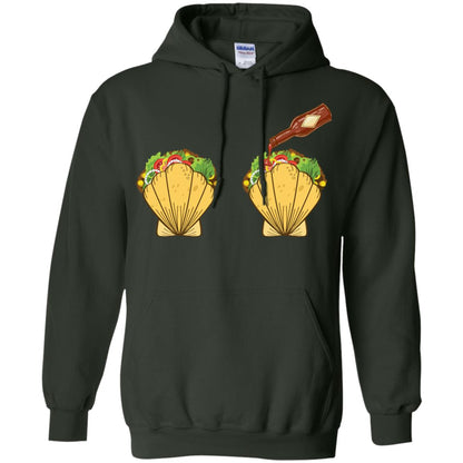 Mermaid Shell T-shirt Taco Bra And Spicy Chili Sauce Forest Green
